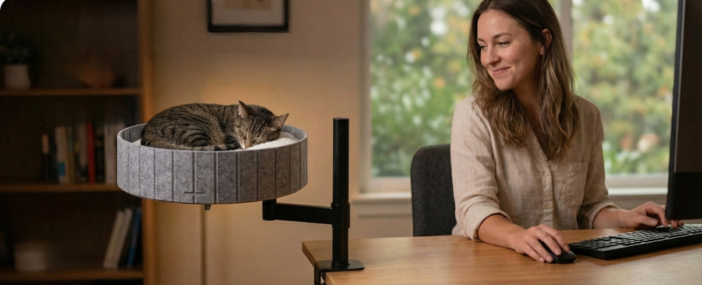 NUZZLE NEST Felt Desk Cat Bed